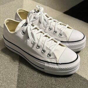 Converse White Platform Sneakers